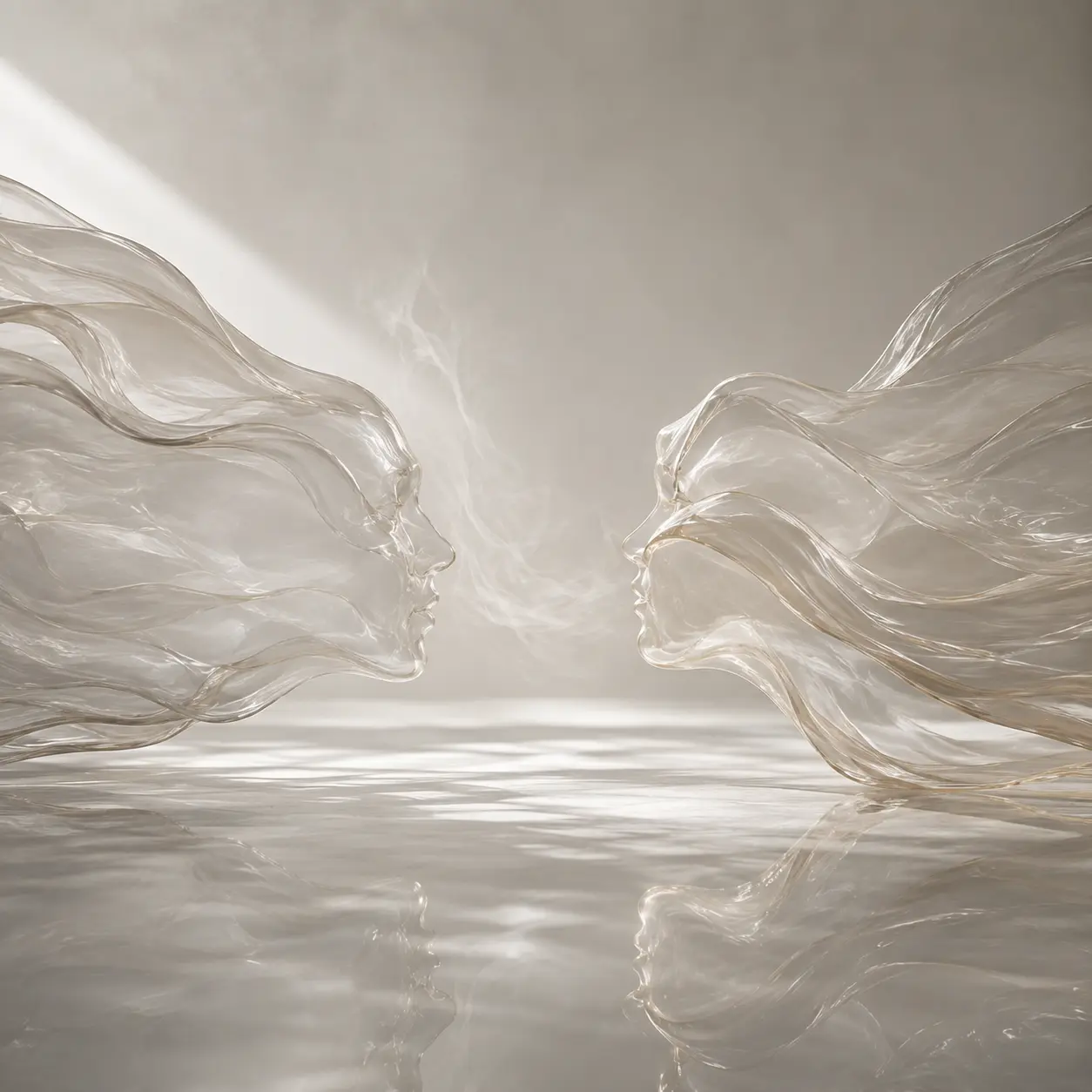 Abstract forms expressing The Silent Conversation